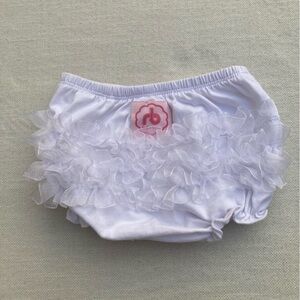 RUFFLE BUNS | White and Sheer Ruffle Bottom Diaper Cover